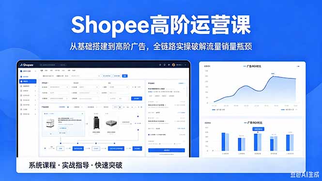 Shopee高阶运营课-2026年5月更新,从基础搭建到高阶广告,全链路实操破解流量销量瓶颈-百盟网