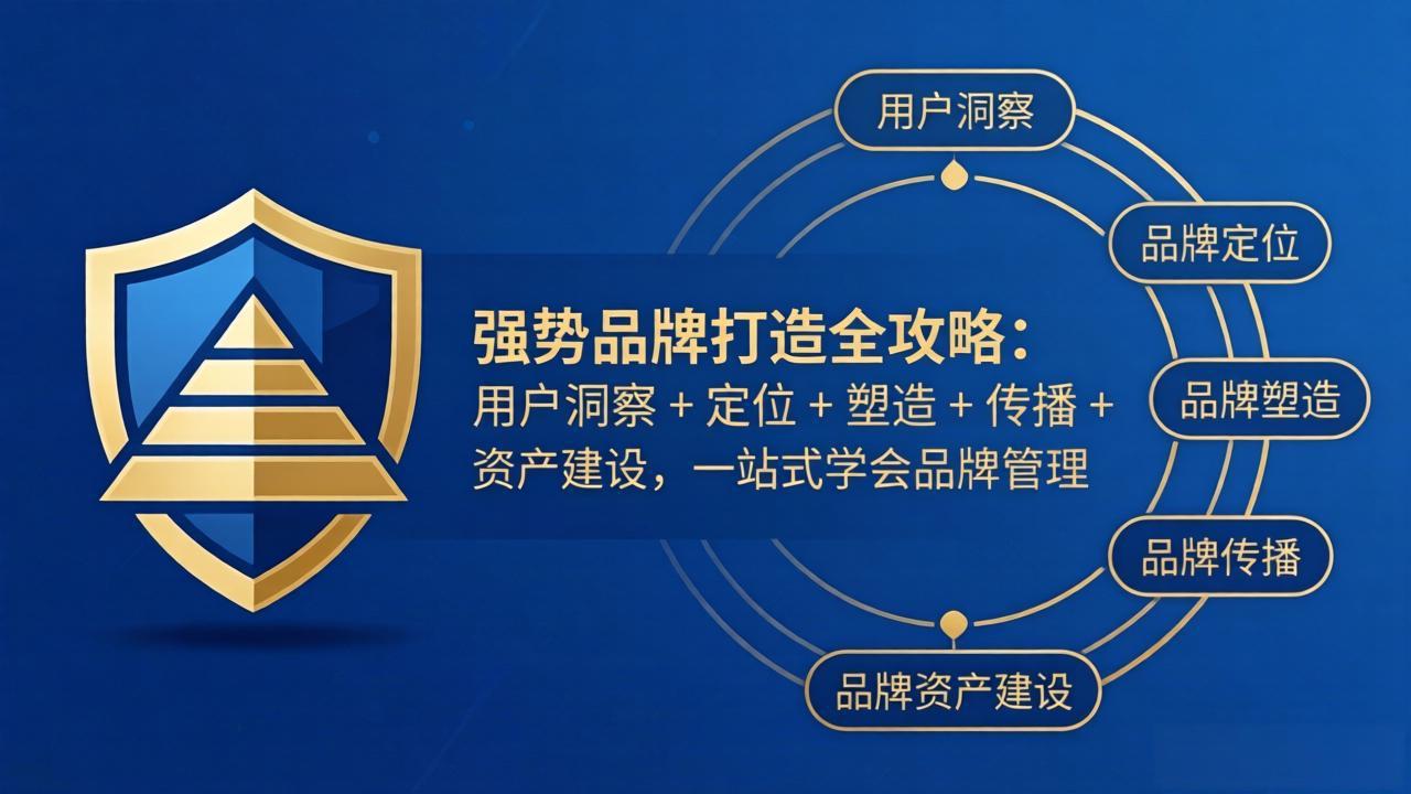强势品牌打造全攻略:用户洞察 + 定位 + 塑造 + 传播 + 资产建设,一站式学会品牌管理-百盟网