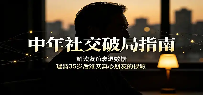 中年社交破局指南：解读友谊衰退数据，理清35岁后难交真心朋友的根源-百盟网