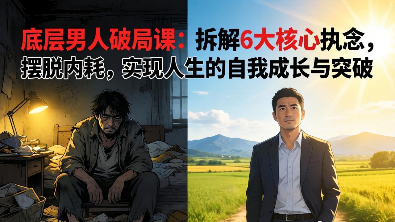 付费文章:底层男人破局课:拆解 6 大核心执念,摆脱内耗,实现人生的自我成长与突破-百盟网