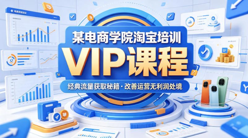 某电商学院淘宝培训VIP课程,各种经典有用的流量获取秘籍,改善运营产品没利润的处境(2026年5月)-百盟网