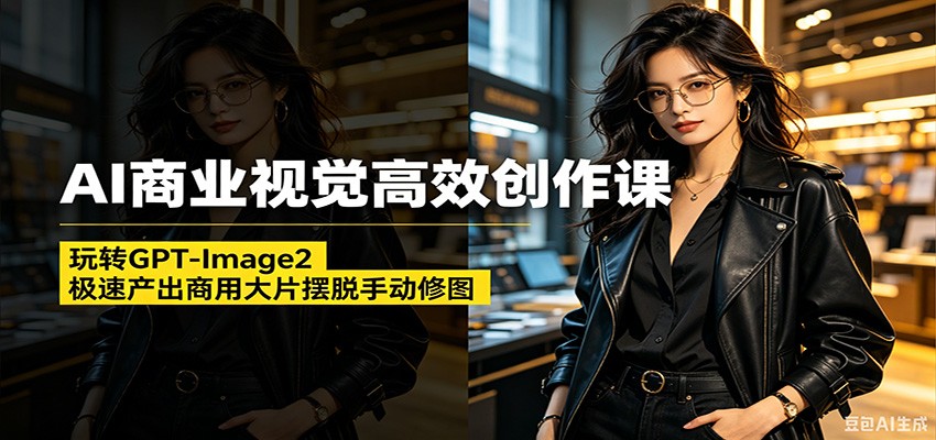 AI商业视觉高效创作课：玩转GPT-Image2，极速产出商用大片摆脱手动修图(更新)-百盟网