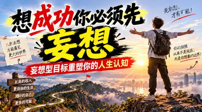 付费文章:想成功你必须先妄想,妄想型目标重塑你的人生认知-百盟网