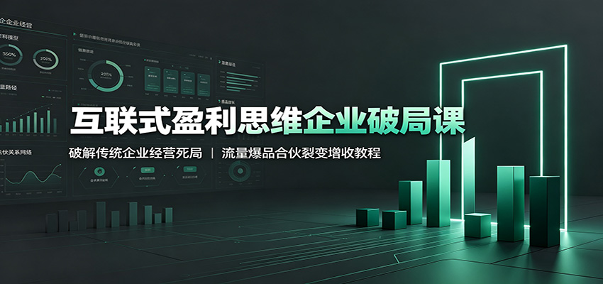 互联式盈利思维企业破局课：破解传统企业经营死局，流量爆品合伙裂变增收教程-百盟网