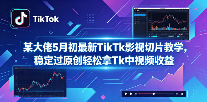 某大佬5月初最新TikTk影视切片教学，稳定过原创轻松拿Tk中视频收益-百盟网