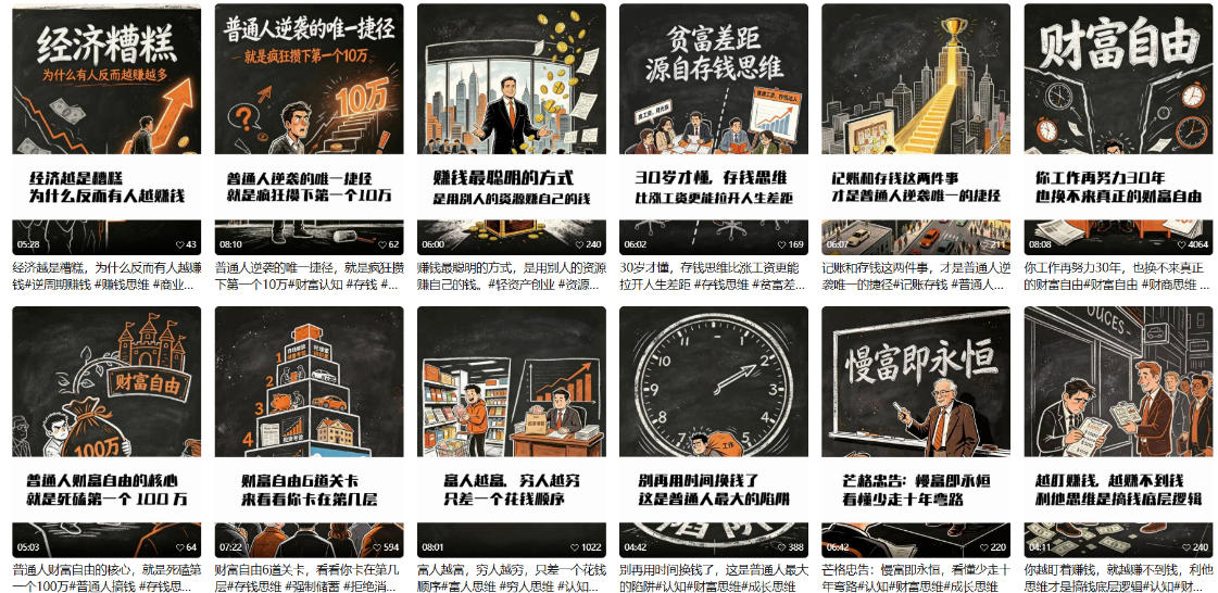 【AI书单】财富书籍图文解读玩法，一键直出，几十条视频，跑出1000单，全流程拆解，新手也可以上手-百盟网