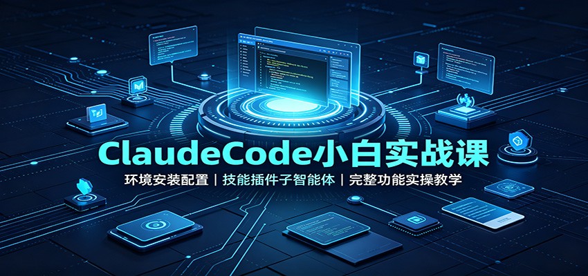 ClaudeCode小白实战课：环境安装配置，技能插件子智能体，完整功能实操教学-百盟网