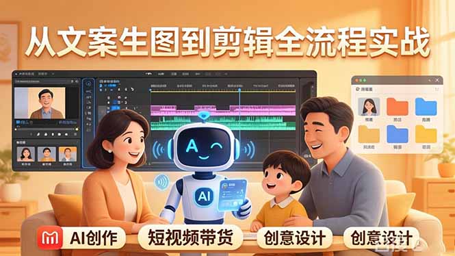 原创 AI 剧情短视频带货:AI+家庭剧情+带货广告,从文案生图到剪辑全流程实战-百盟网