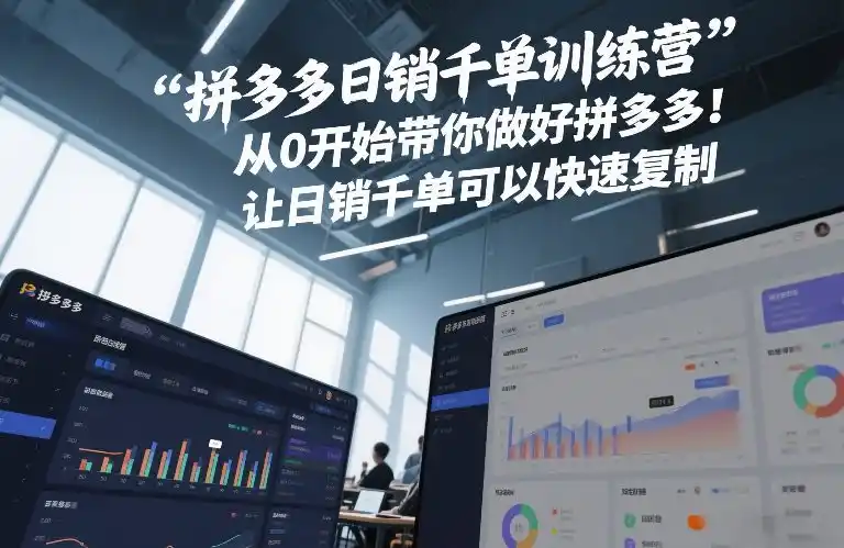 拼多多日销千单训练营,从0开始带你做好拼多多,让日销千单可以快速复制(更新26年9月) 拼多多日销千单训练营,从0开始带你做好拼多多,让日销千单可以快速复制(更新26年9月)