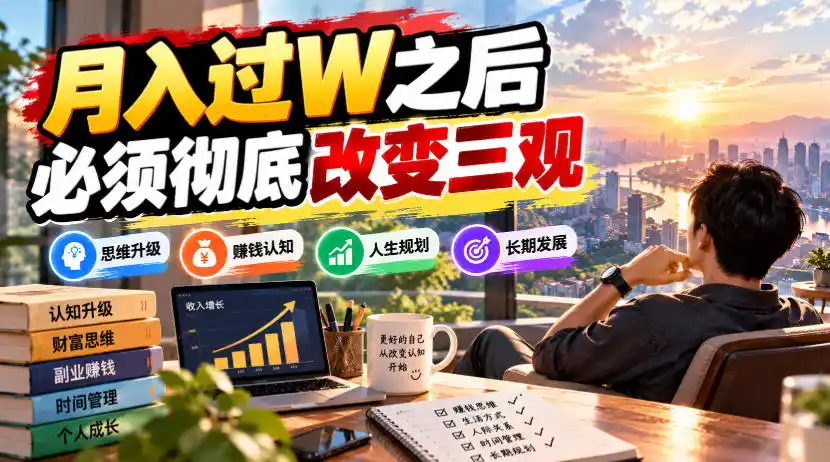 某公众号付费文章:月入过W之后,必须彻底改变三观 某公众号付费文章:月入过W之后,必须彻底改变三观