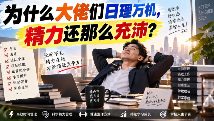 付费文章:为什么大佬们日理万机,精力还那么充沛?-百盟网