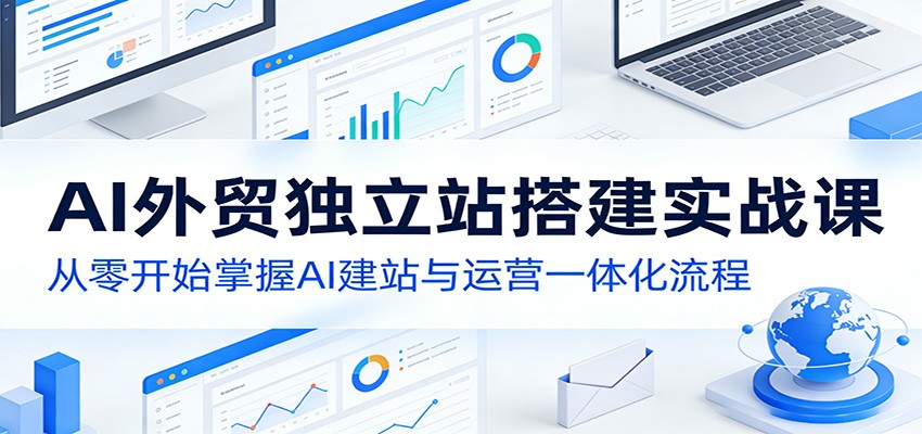 AI外贸独立站搭建实战课：从零开始掌握AI建站与运营一体化流程-百盟网