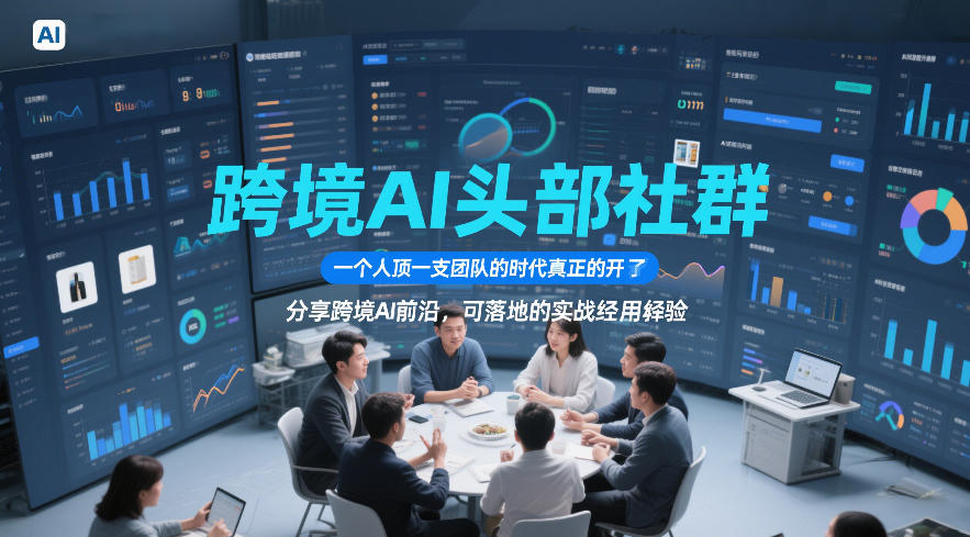 跨境AI头部社群，一个人顶一支团队的时代真正的开始了，分享跨境AI前沿，可落地的实战经验(更新3月23日)-百盟网