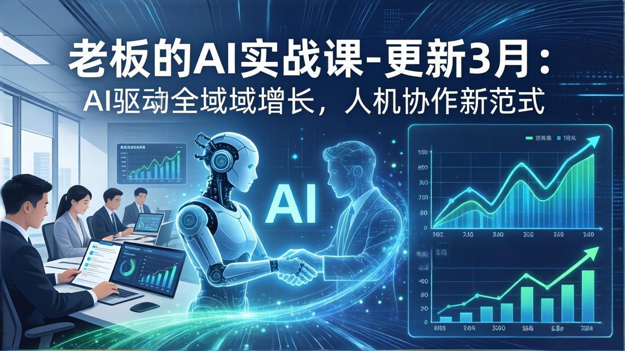 老板的AI实战课-更新3月：AI驱动全域增长，人机协作新范式，用AI提高企业效率、利润与竞争力-百盟网