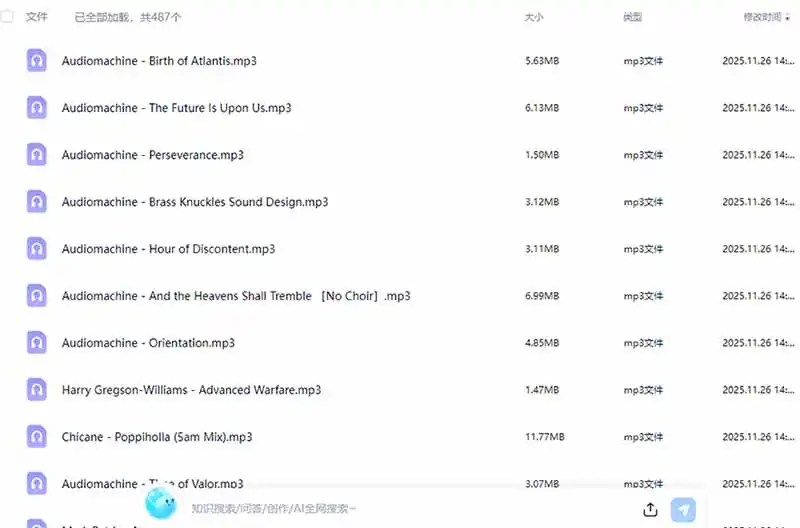 某宝付费购买，常用6G音效合集！970+首宣传片背景音乐，无版权可商用大气素材，分类清晰，高质量内容-百盟网