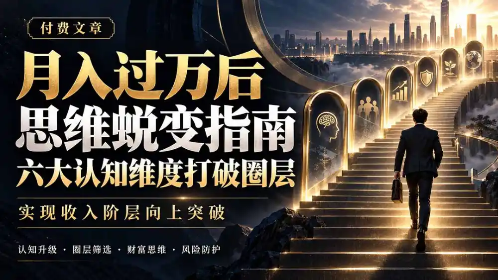 付费文章：月入过万后思维蜕变指南，六大认知维度打破圈层，实现收入阶层向上突破-百盟网