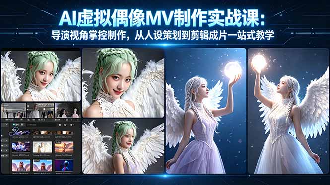 AI虚拟偶像MV制作实战教学：导演视角掌控制作，从人设策划到剪辑成片一站式教学-百盟网