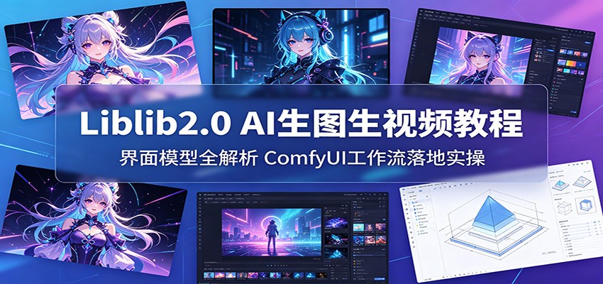 Liblib2.0 AI生图生视频教程：界面模型全解析，ComfyUI工作流落地实操-百盟网