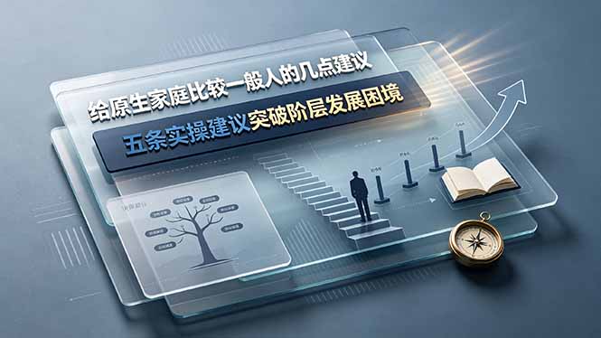 付费文章:给原生家庭比较一般人的几点建议,五条实操建议突破阶层发展困境-百盟网