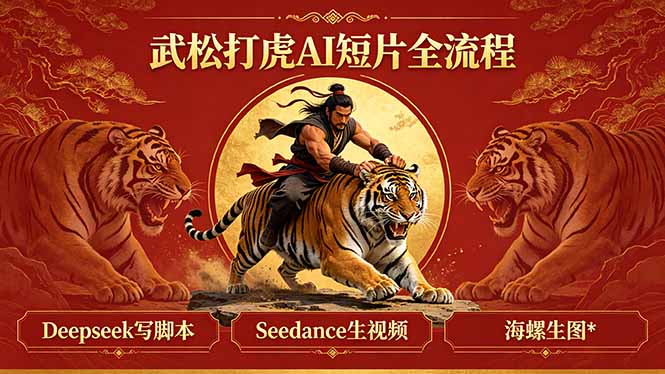 武松打虎AI短片全流程:Deepseek写脚本+Seedance生视频+海螺生图-百盟网