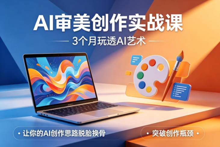 AI审美创作实战课,3个月玩透AI艺术,让你的AI创作思路脱胎换骨,突破创作瓶颈-百盟网