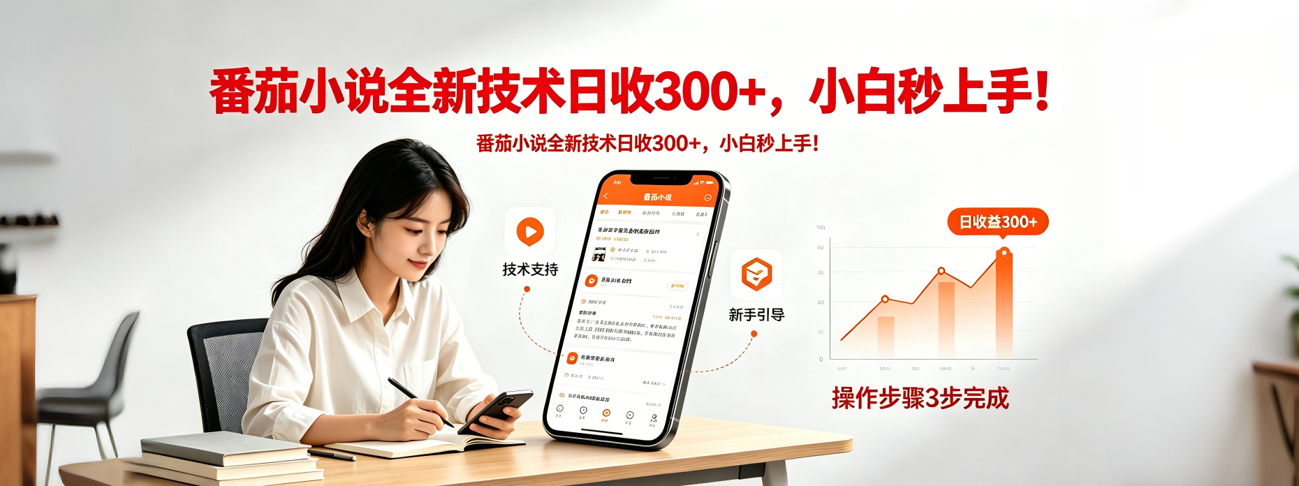 番茄小说全新技术全新玩法!无脑日收300+-百盟网