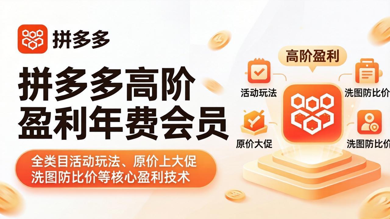 拼多多高阶盈利年费会员(更新4月-百盟网