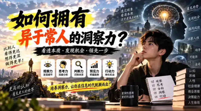 某公众号付费文章:如何拥有异于常人的洞察力? 某公众号付费文章:如何拥有异于常人的洞察力?
