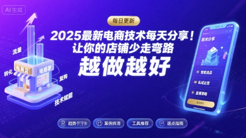 2026最新电商技术每天分享,让你的店铺少走弯路,越做越好(更新26年04月)-百盟网