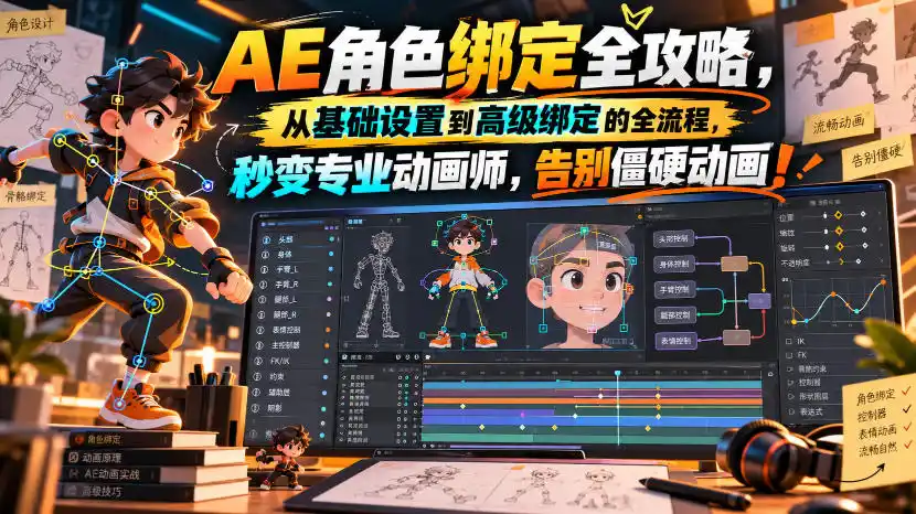 【无水印】AE角色绑定全攻略,从基础设置到高级绑定的全流程,秒变专业动画师,告别僵硬动画!【原创双语字幕】 【无水印】AE角色绑定全攻略,从基础设置到高级绑定的全流程,秒变专业动画师,告别僵硬动画!【原创双语字幕】