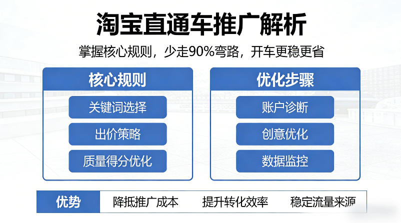 淘宝直通车推广解析,掌握核心规则,少走90%弯路,开车更稳更省-百盟网