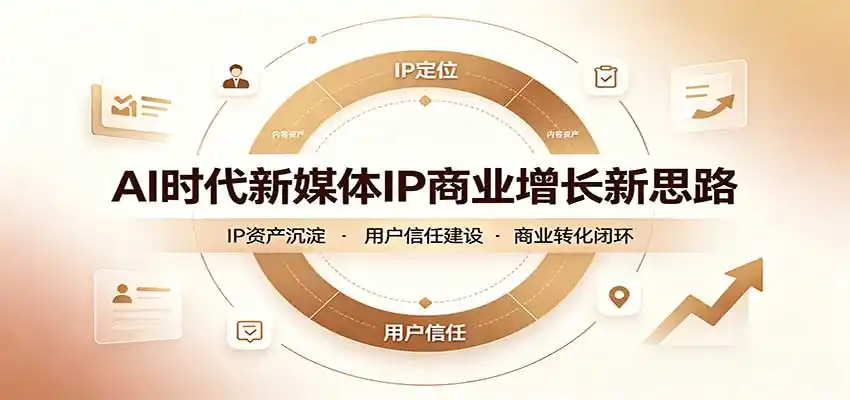 AI时代新媒体IP商业增长新思路：摒弃复杂运营套路，用极简思维打通获客路径-百盟网