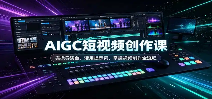 AIGC短视频创作课：实操导演台，活用提示词，掌握视频制作全流程-百盟网