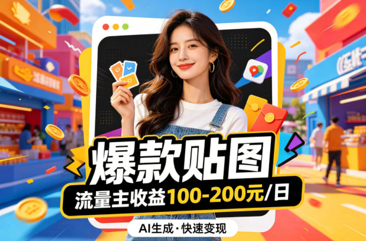 借助AI生成爆款贴图做公众流量主，当日收益100-200-百盟网