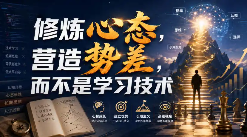 付费文章：修炼心态，营造势差，而不是学习技术-百盟网
