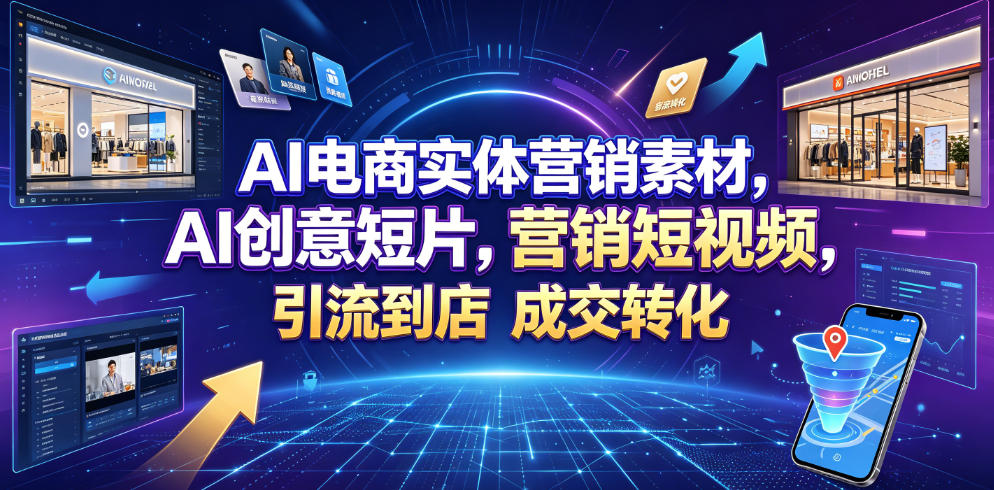 AI电商实体营销素材,AI创意短片,高效打造营销短视频,轻松引流到店,稳定提升门店客流与成交转化-百盟网