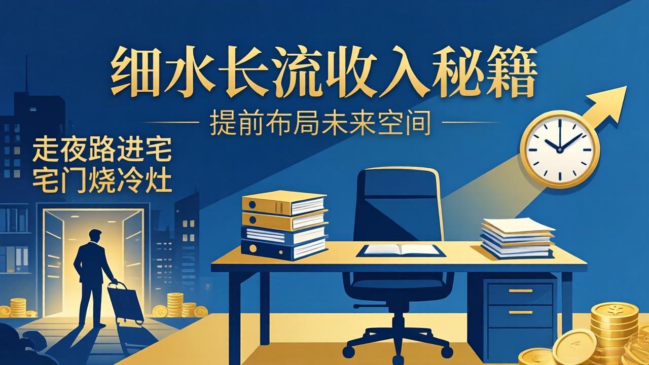 某付费文章：细水长流收入秘籍：走夜路进宅门烧冷灶，提前布局未来空间-百盟网